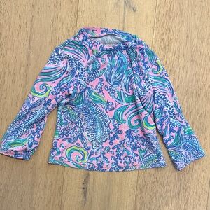 Lilly Pulitzer Pink and Blue Kids Rashguard